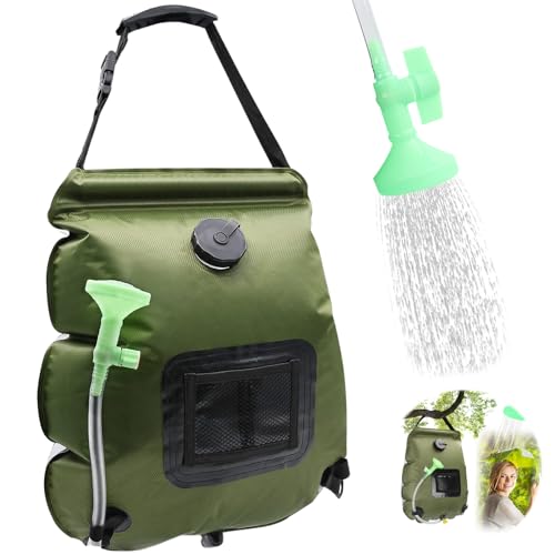 MIUUIPI Solar Dusche Tasche, Campingdusche, 20L Outdoor Warmwasser Duschsack, Mobile Solardusche Camping Dusche Set,...